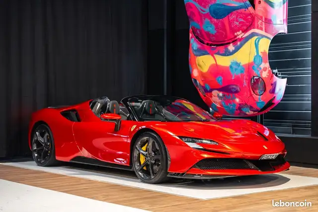 Ferrari SF90 Stradale SPIDER 4.0 V8 1000cv | 1ère main Origine France Rosso Magma Pack Fiorano Full Carbone Racing Seats Jantes Forgées Échappe