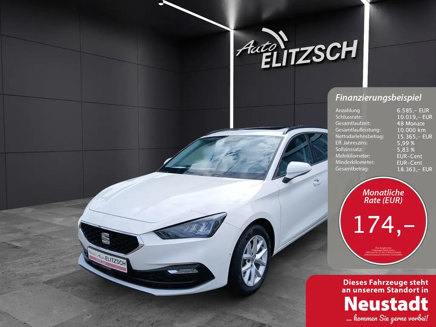 SEAT Leon ST TDI Style DSG LED Navi AID Pano GRA Park-Ass... Weiß - 1