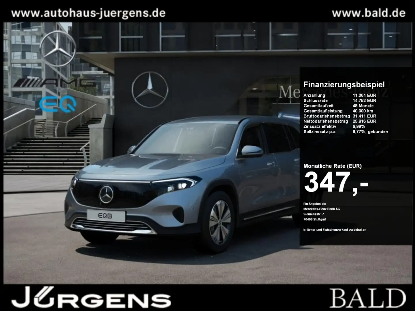 Mercedes-Benz EQB 300 4M Progressive/360/Navi/LED/Keyl/Cam/18" - 1