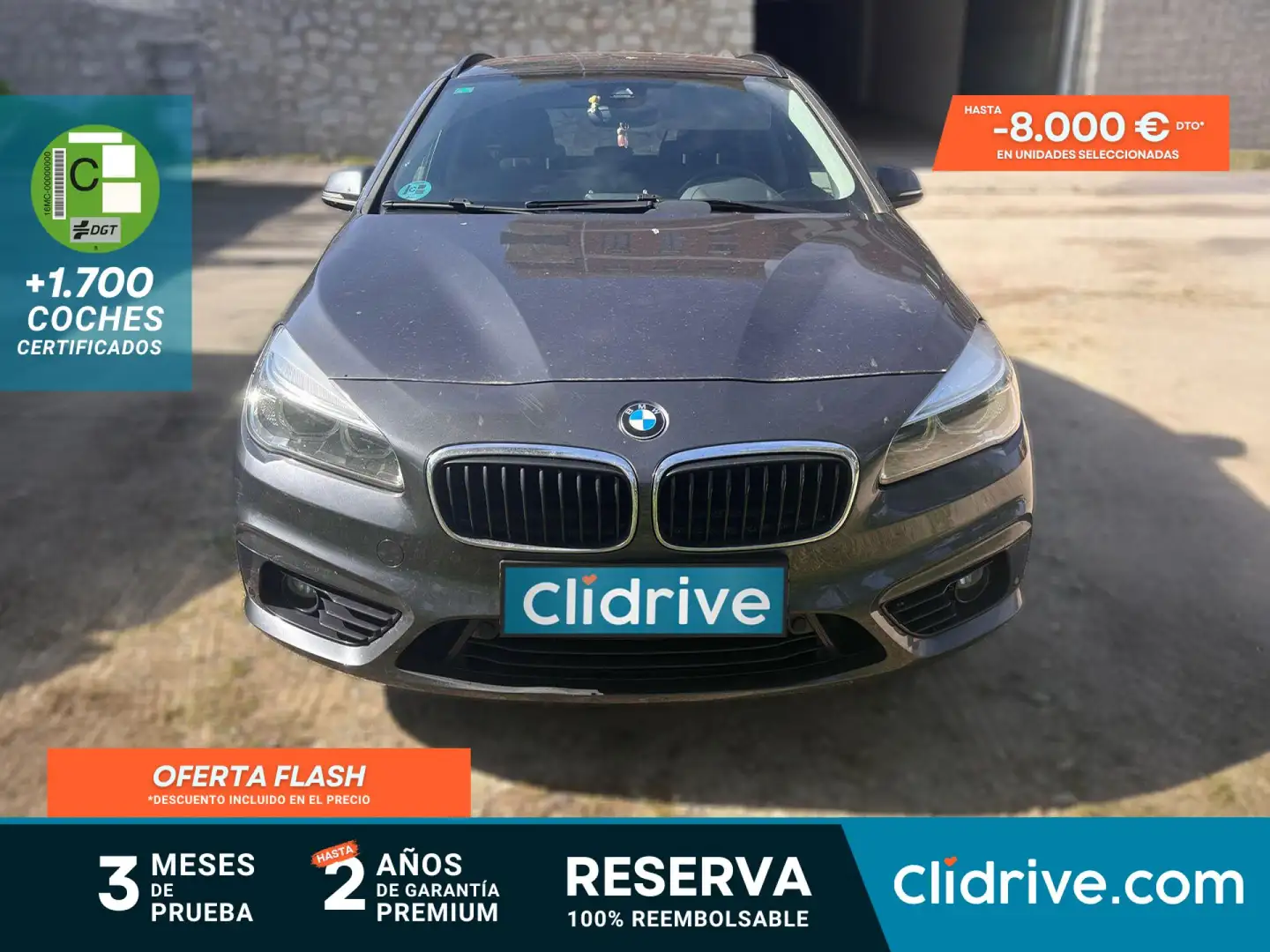 BMW 218 Active Tourer 218d xDrive Gris - 1