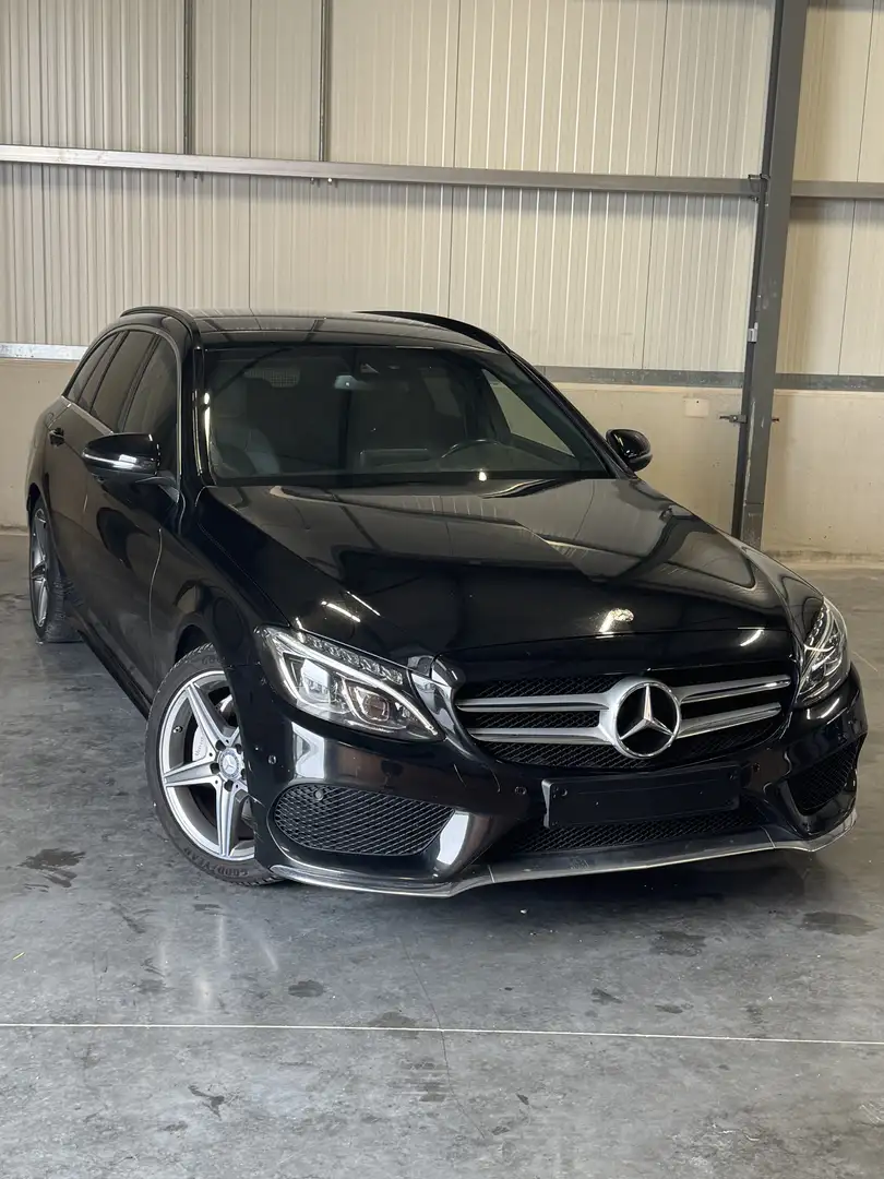 Mercedes-Benz C 220 d amg line boite auto ( pret à immatriculer) Zwart - 1