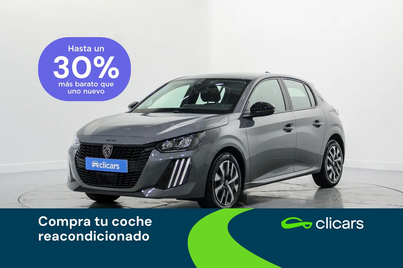 Peugeot 208 1.2 Puretech S&S Active 100 Gris - 1