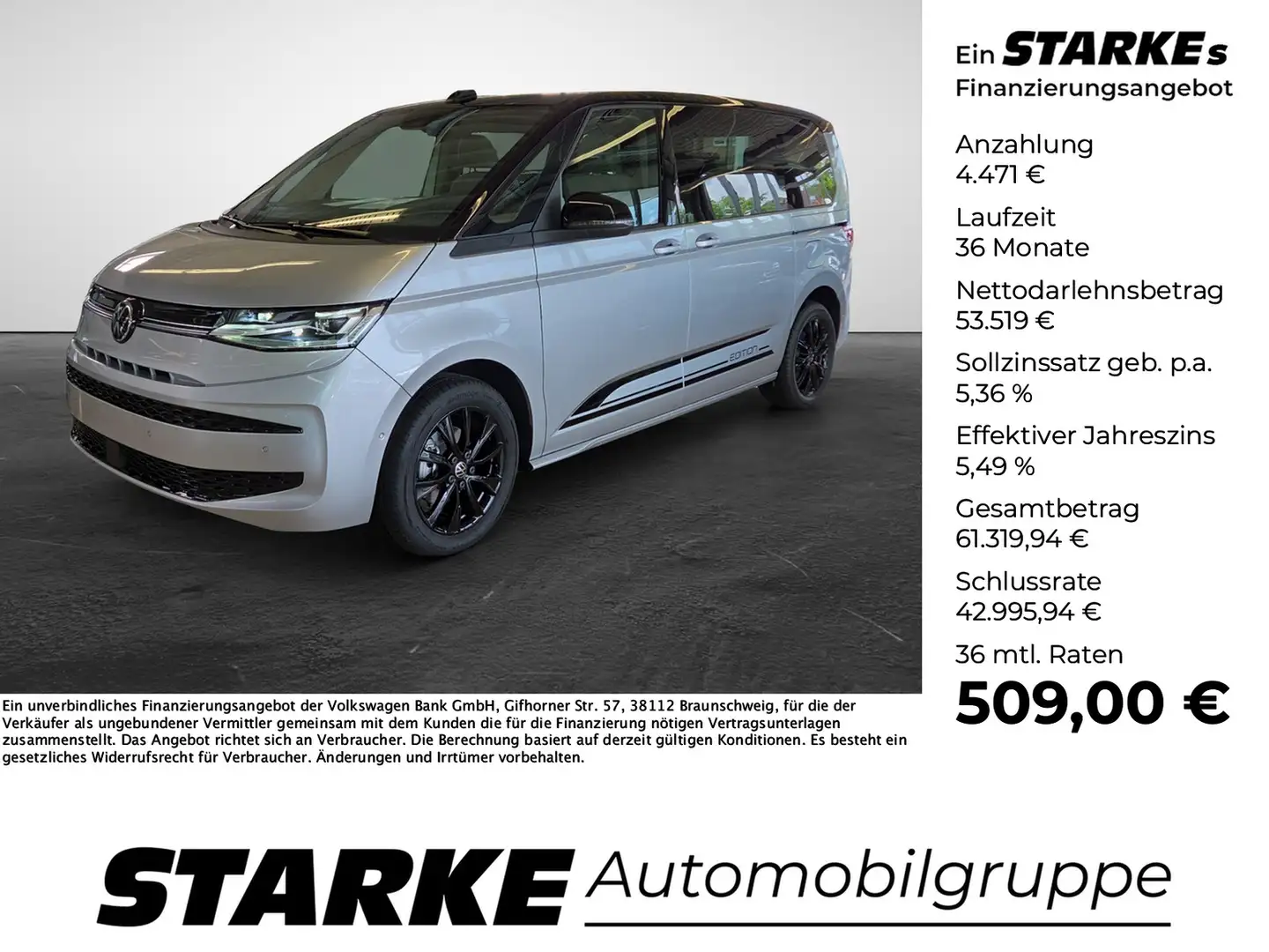 Volkswagen T7 Multivan 2.0 TDI DSG Edition Zilver - 1