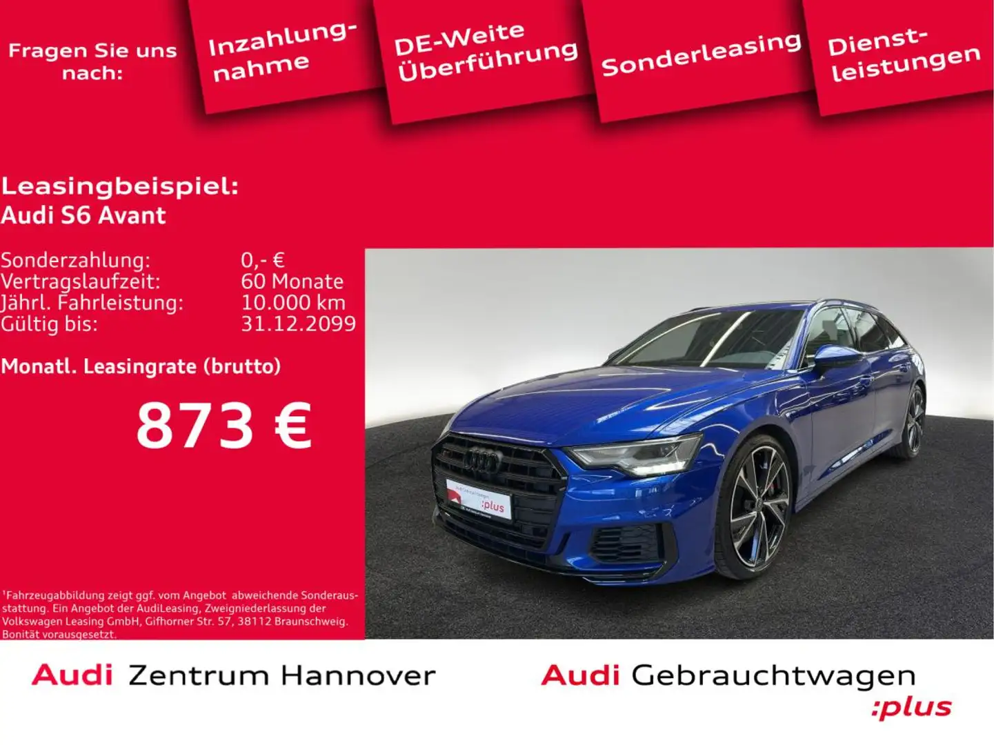 Audi S6 Avant 3.0 TDI quattro Blau - 1