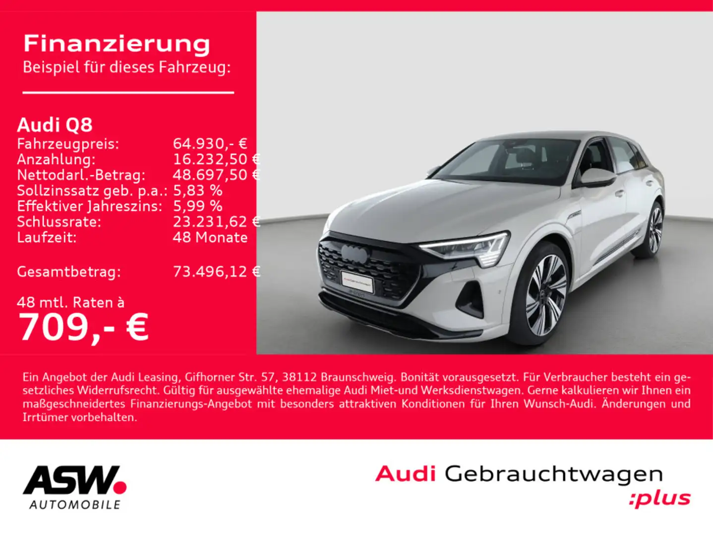 Audi Q8 e-tron Q8 50 e-tron S line quattr NAVI MATRIX UVP 99540 Beige - 1
