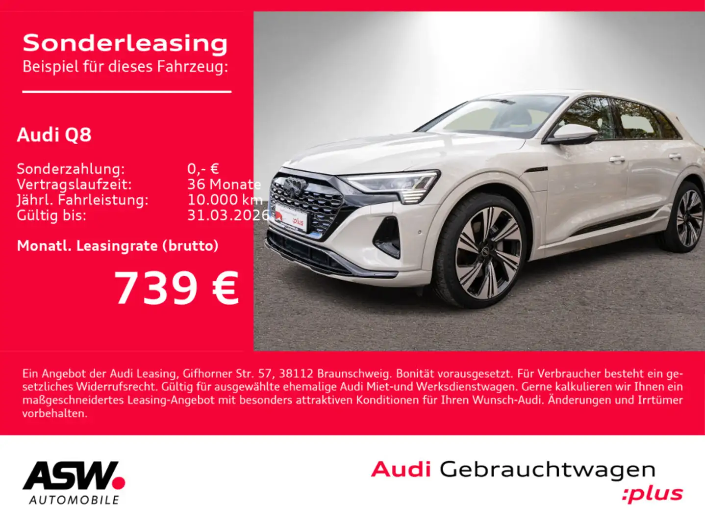 Audi Q8 e-tron 50 S line quattr NAVI MATRIX UVP 99540 Beige - 1