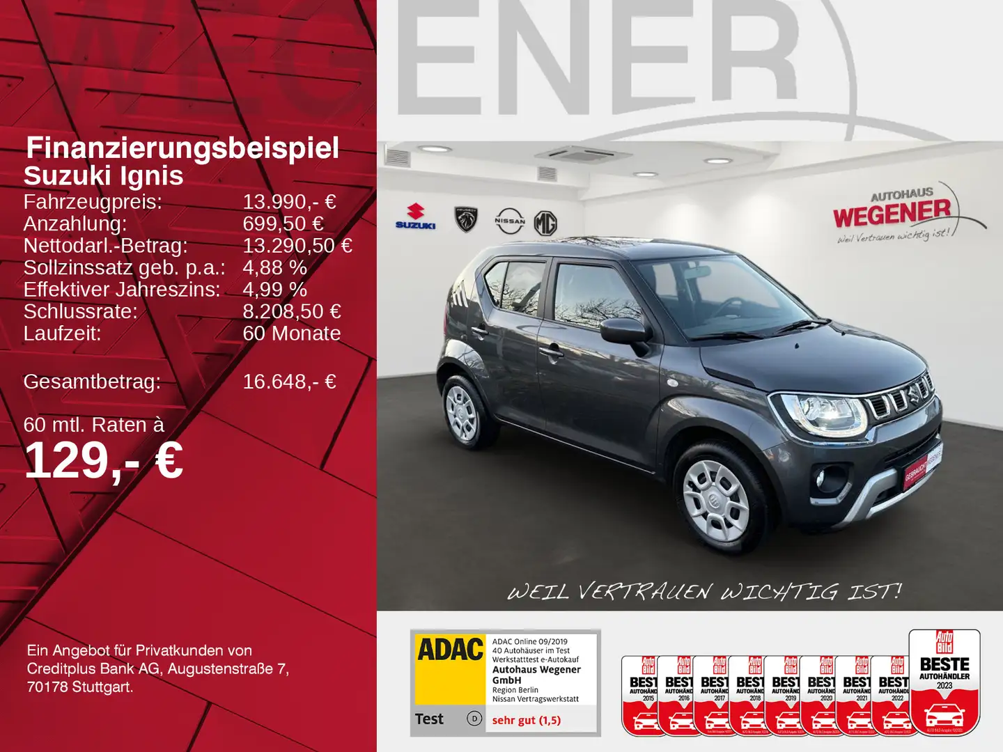 Suzuki Ignis IGNIS CLUB HYBRID MT LED KLIMA RADIO/CD ALLWETTE Grau - 2