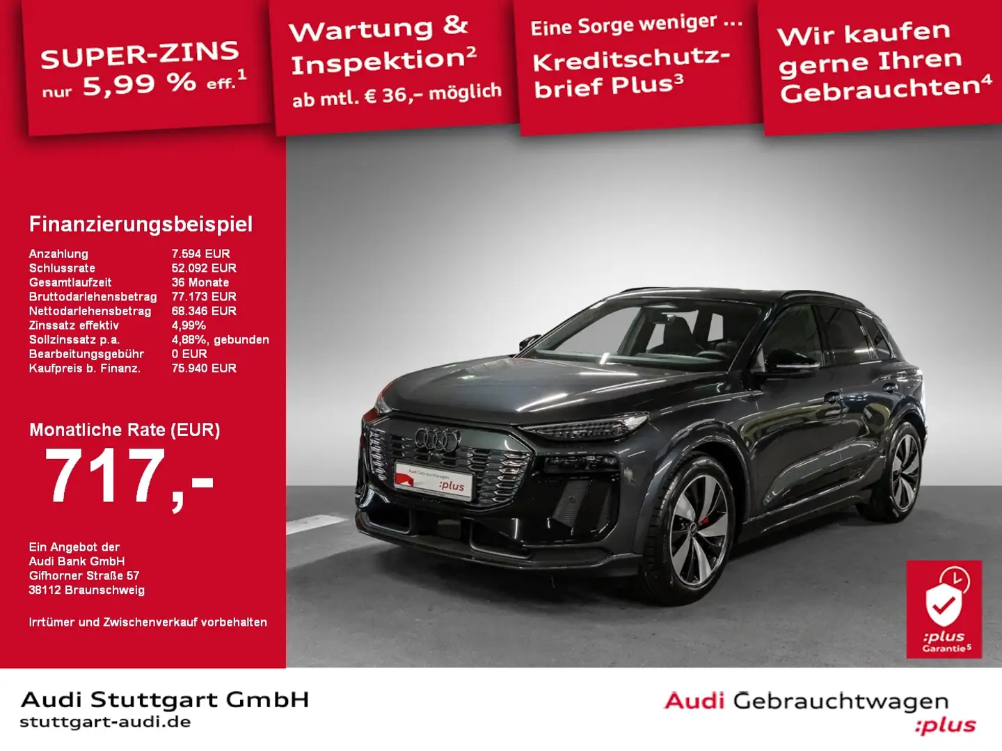Audi Q6 SUV e-tron 55 e-tron quattro 285 kW B&O AIR Gri - 1