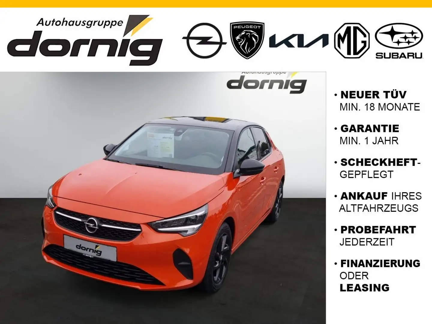 Opel Corsa F Edition, SHZ, LRHZ,Kamera 180? Orange - 1