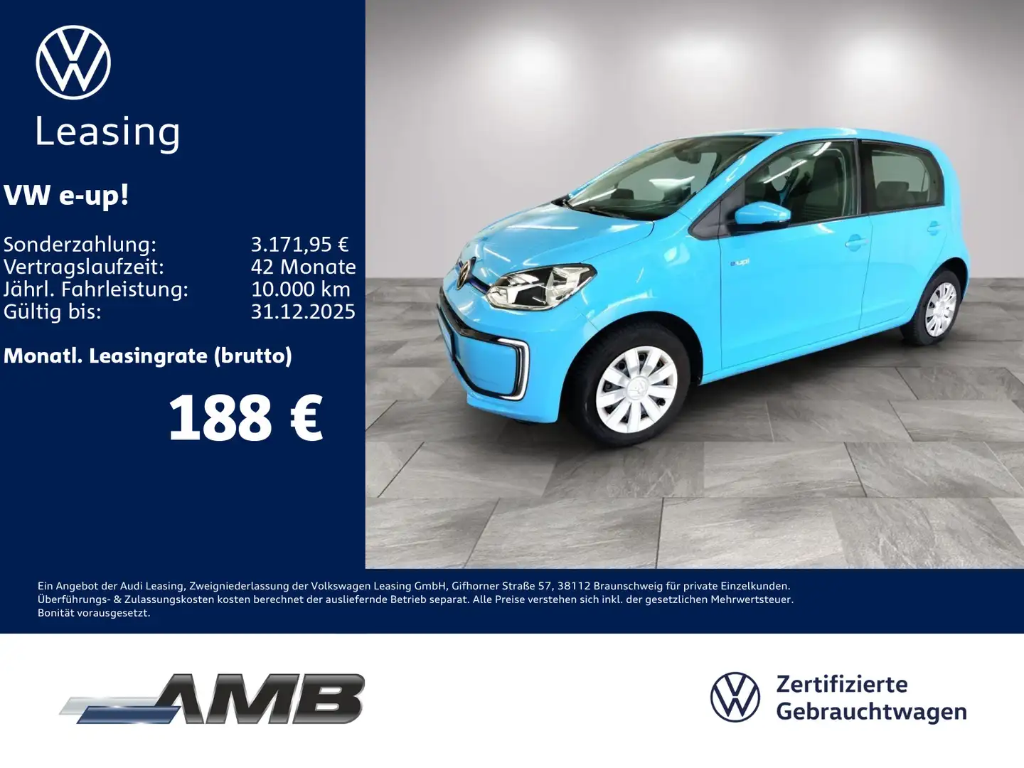 Volkswagen e-up! Navi/Climatronic Blau - 1