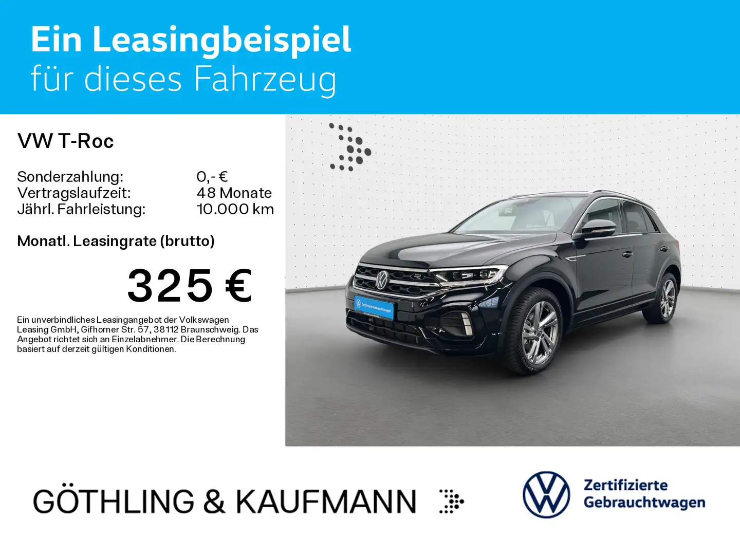 Volkswagen T-Roc R-Line 1.5 TSI DSG*NAVI*AHK*KAM*SHZ*17Zoll Schwarz - 2
