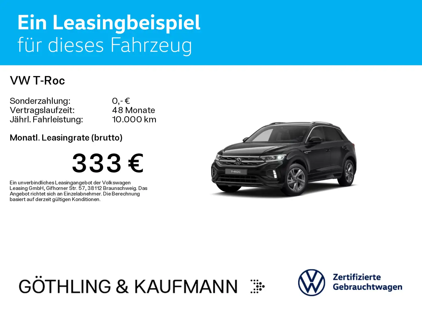 Volkswagen T-Roc R-Line 1.5 TSI DSG*NAVI*AHK*KAM*SHZ*17Zoll Schwarz - 2