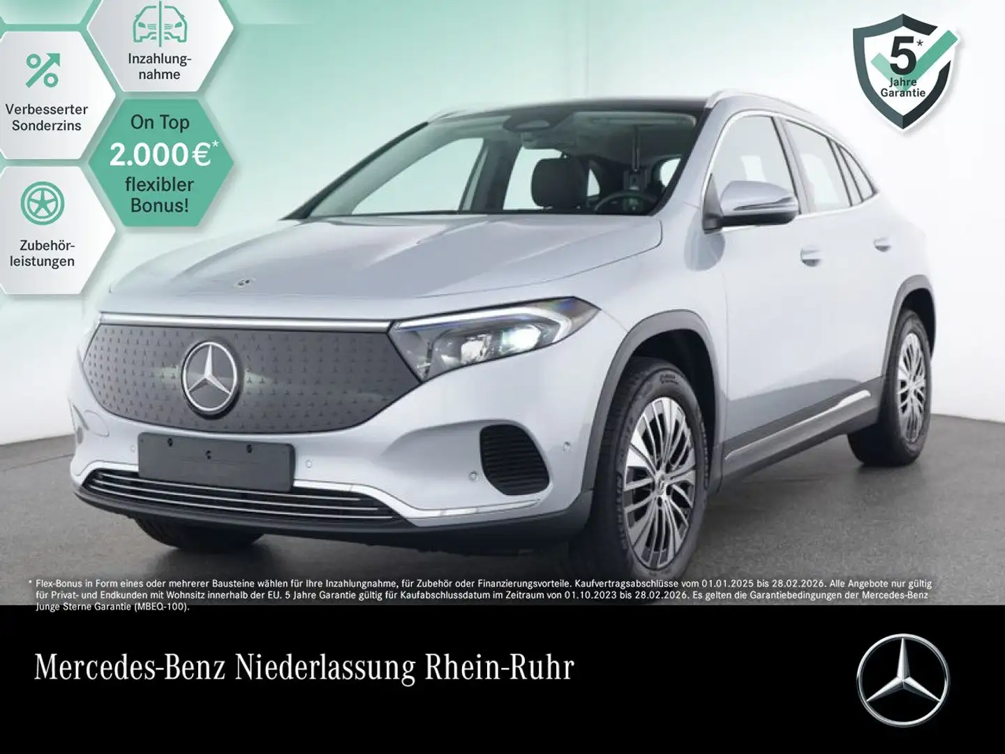 Mercedes-Benz EQA 300 4M PROG+ADVANCED+AHK+PANO+KAMERA+SPUR Silber - 1