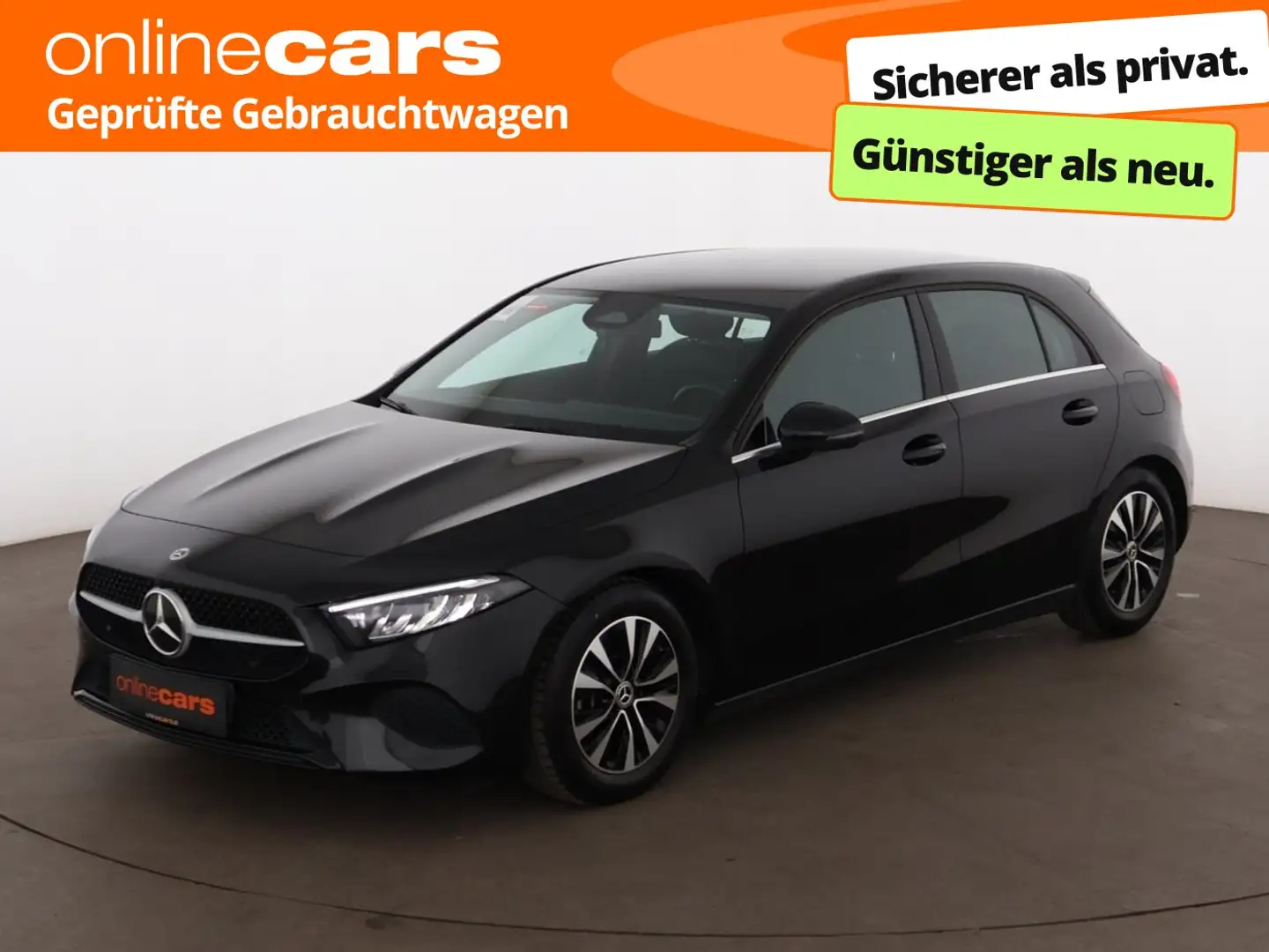 Mercedes-Benz A 180 Aut LED LEDER NAVI SITZHZG R-CAM TEMPOMAT Schwarz - 1