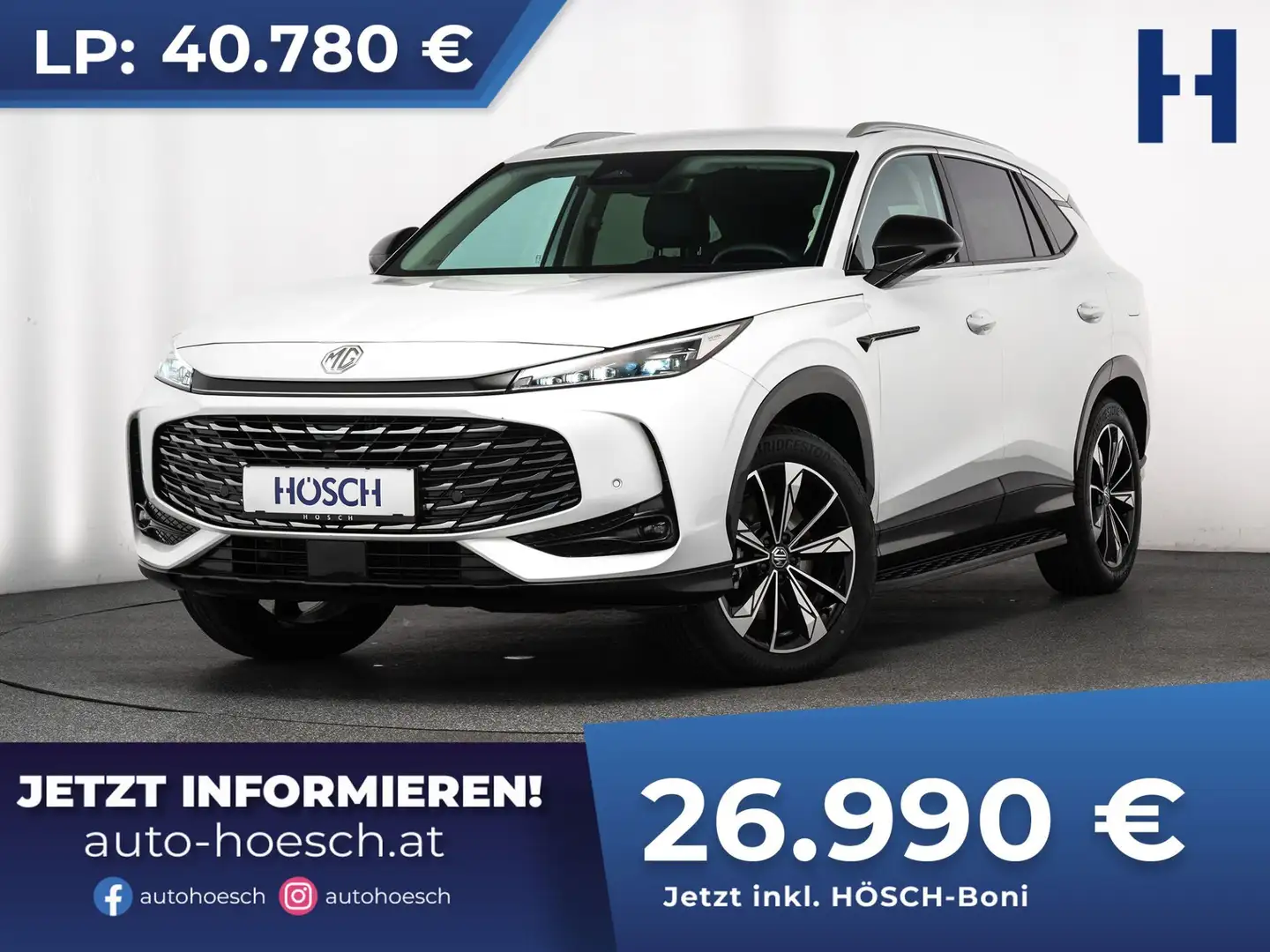 MG HS PHEV Luxury LEDER 360° NAV ASSISTENZ Weiß - 1