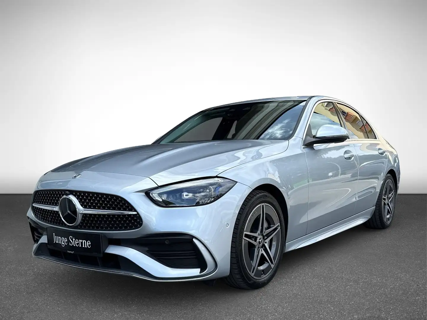 Mercedes-Benz C 220 d 4MATIC Totw LED PTS Cam Distr Navi AHK Silber - 2