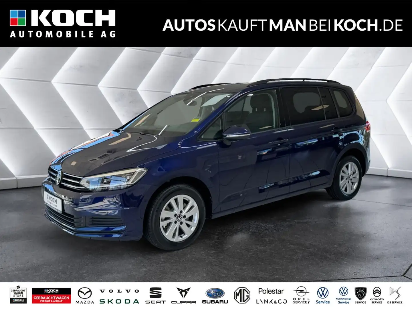 Volkswagen Touran 1.5 TSI DSG 7SITZ AHK LED SH APP NAVI WINTE Bleu - 1