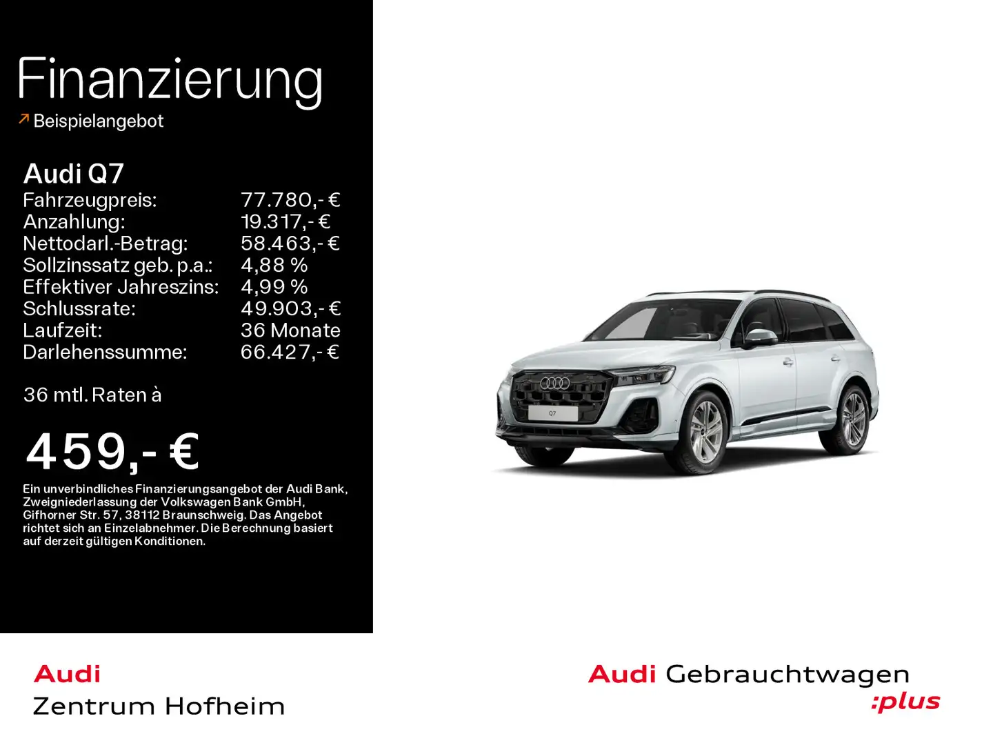 Audi Q7 50 TDI qu S line tip*Facelift*Air*HUD*Pano*Ma Silber - 1