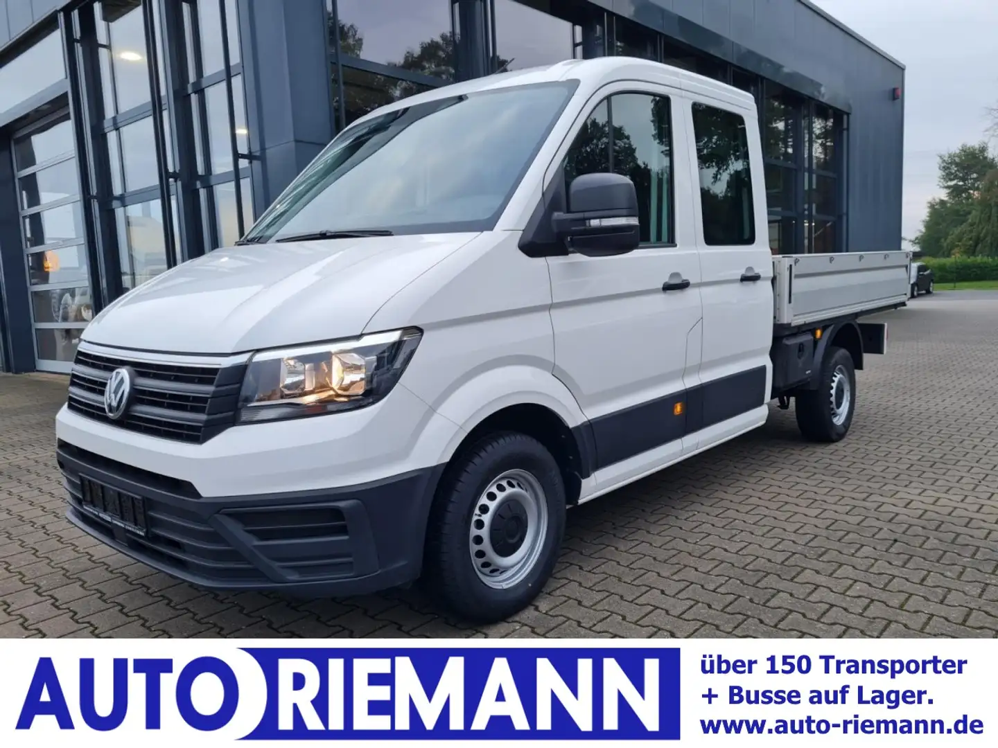 Volkswagen Crafter 35 Doka MR Pritsche AHK Klima 7 Sitzer Weiß - 1