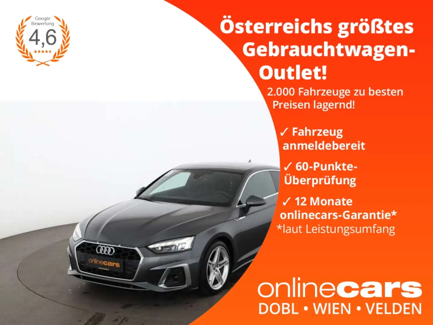 Audi A5 Coupe 35 TDI S-Line Aut MATRIX SKY NAVI R-CAM Gri - 1
