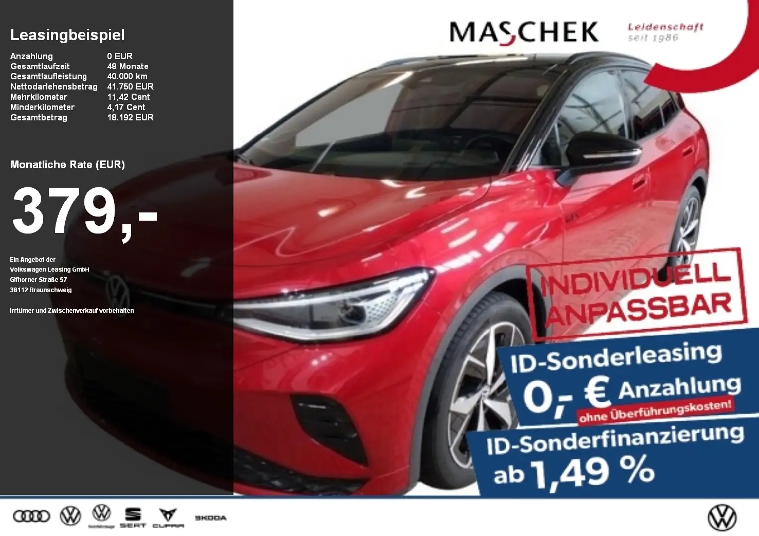 Volkswagen ID.4 GTX AHK Pano Harman Wärmepumpe Memory AHK Schwarz - 1