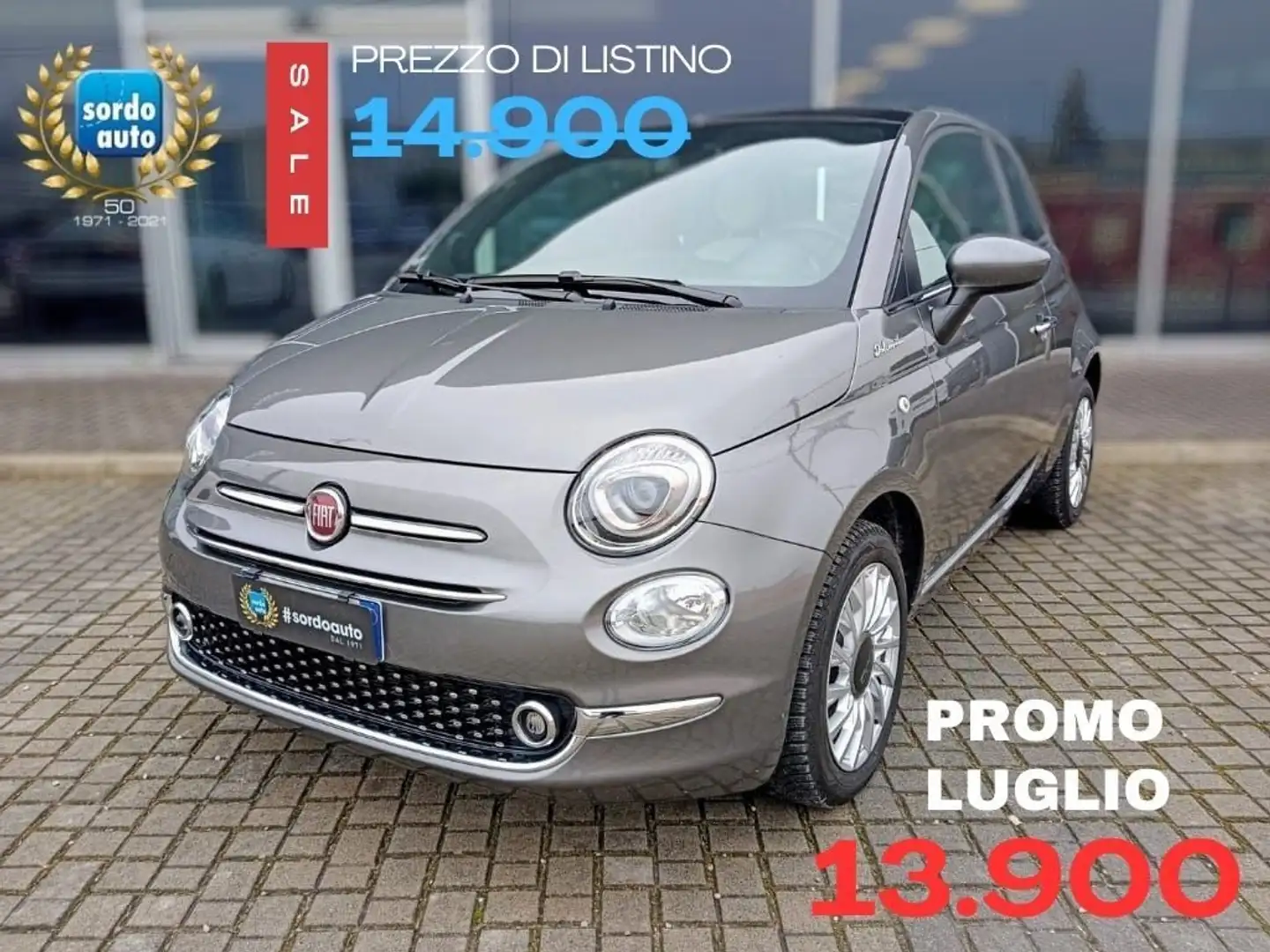 Fiat 500 1.0 Hybrid Dolcevita "NEOPATENTATI" Gris - 1