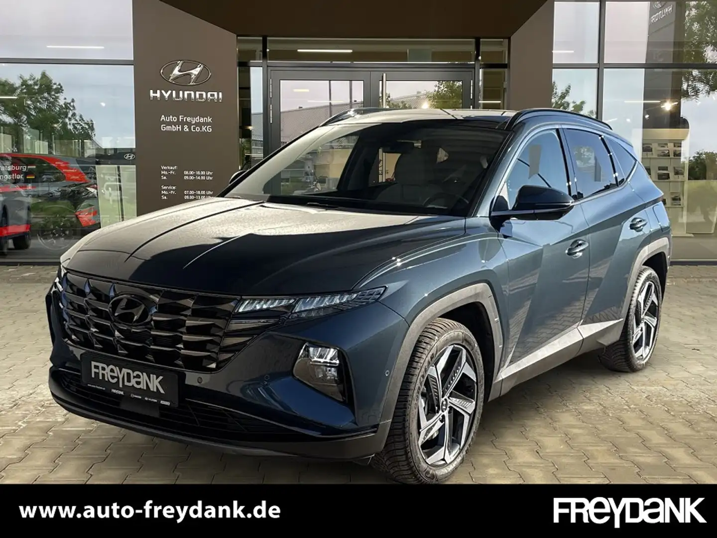 Hyundai TUCSON 1.6 T-GDI Prime Hybrid 4WD Assistent+ Panoramadach Bleu - 1