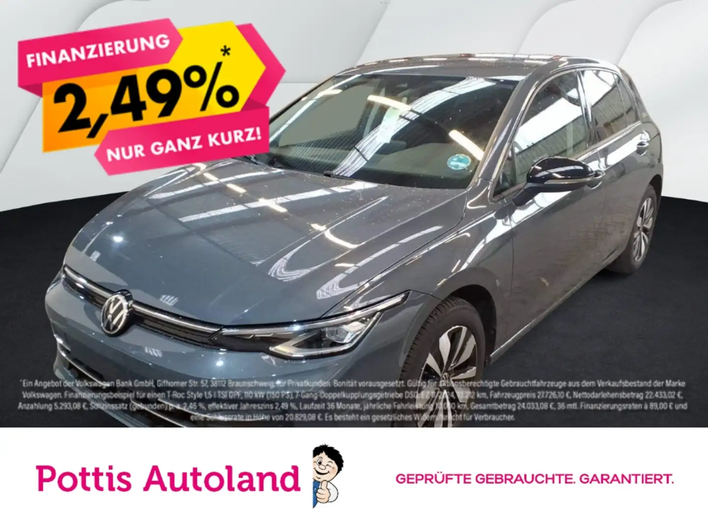 Volkswagen Golf 1.5 TSI GOAL AHK NAVI PDC SITZHZG LED Grau - 1