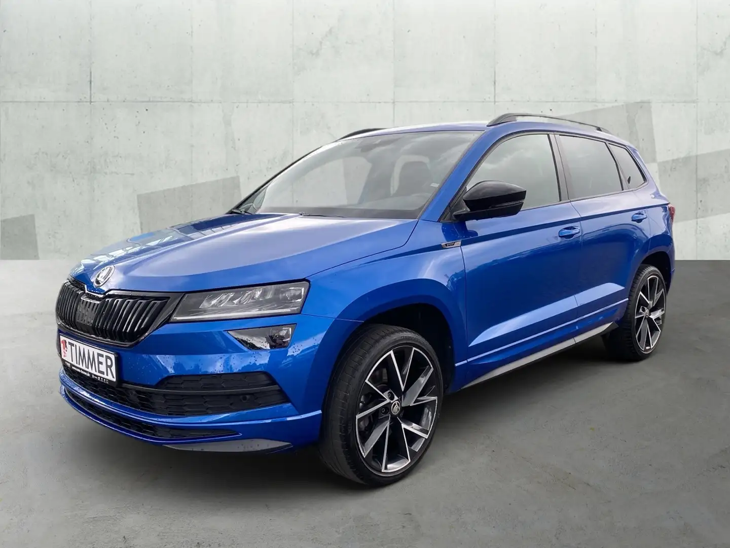 Skoda Karoq 1.5 TSI DSG SPORTLINE *LED *AHK *RKAM *ACC *NAVI Blauw - 2