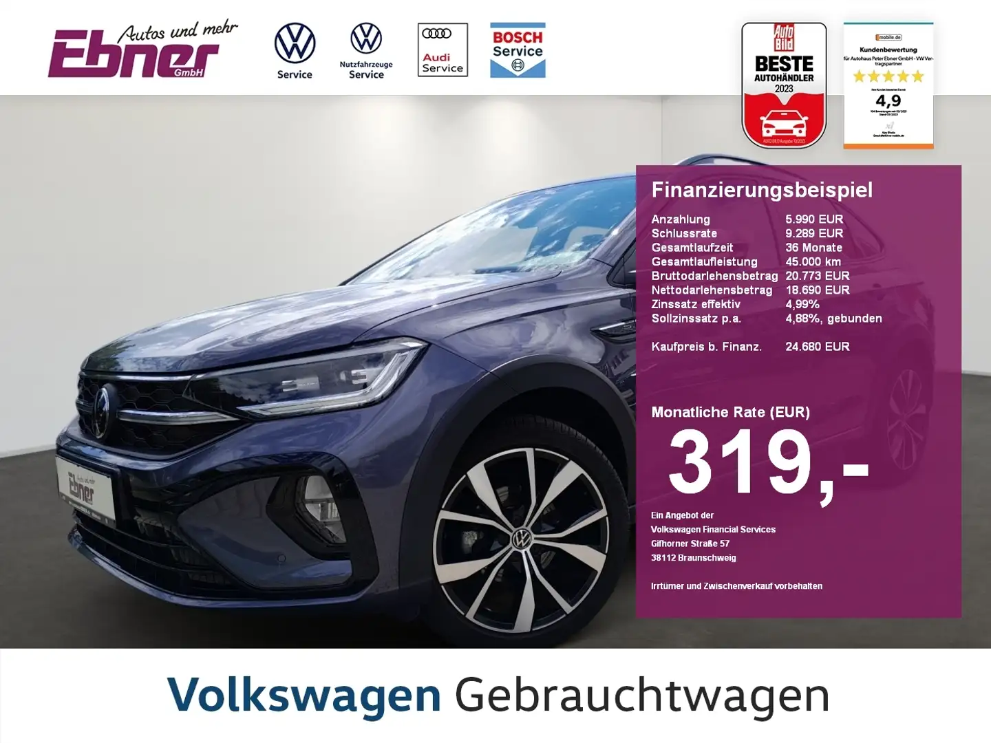 Volkswagen Taigo R-LINE 1.5TSI DSG ACC+BEATS+KAMERA+MATRIX+KEYLESS+ Grau - 1