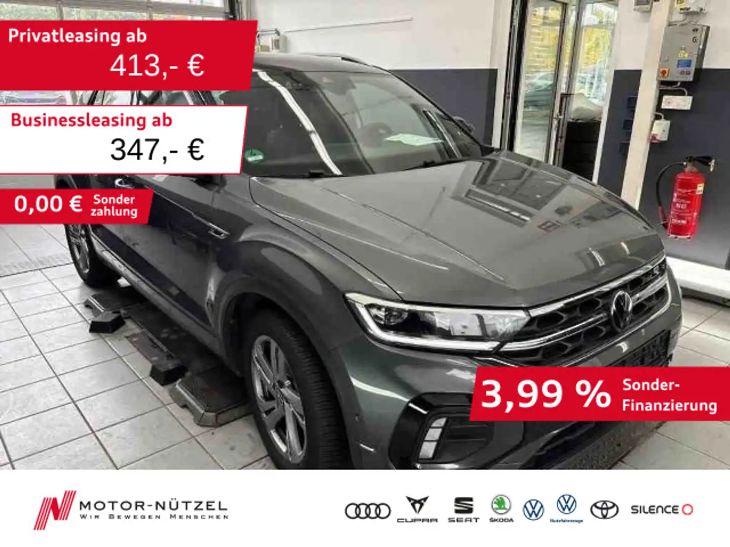 Volkswagen T-Roc 2.0 TDI DSG R-LINE 5JG+LEDplus+NAV+AHK+ACC Grijs - 1