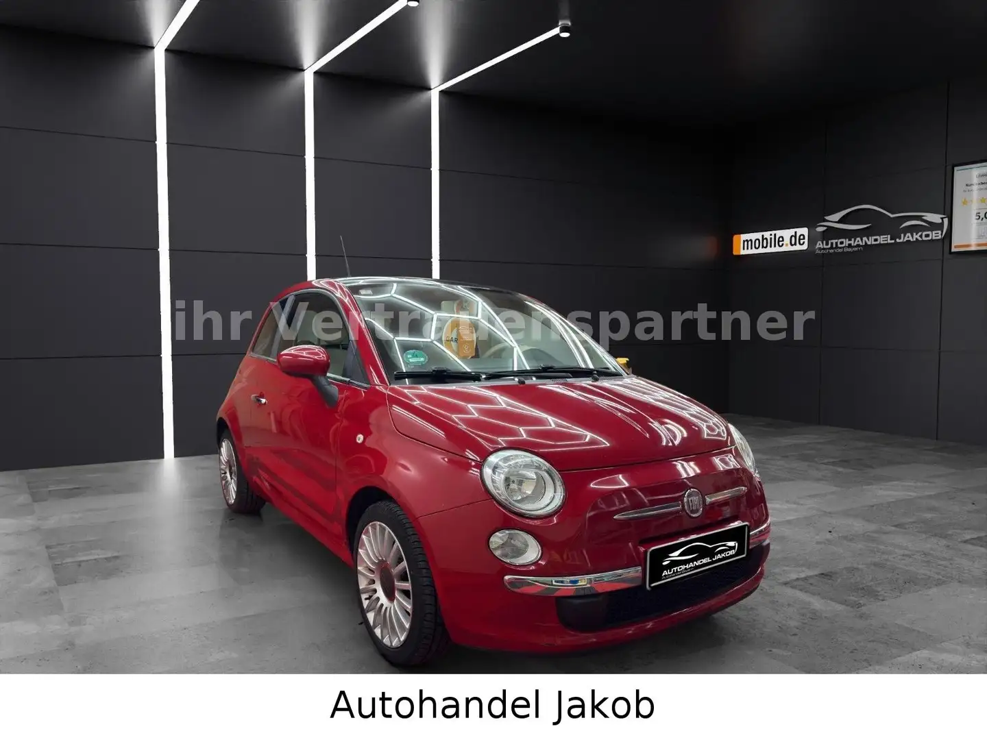 Fiat 500 /Pano/Klima/Garantie/Super Farb Kombination Rot - 1