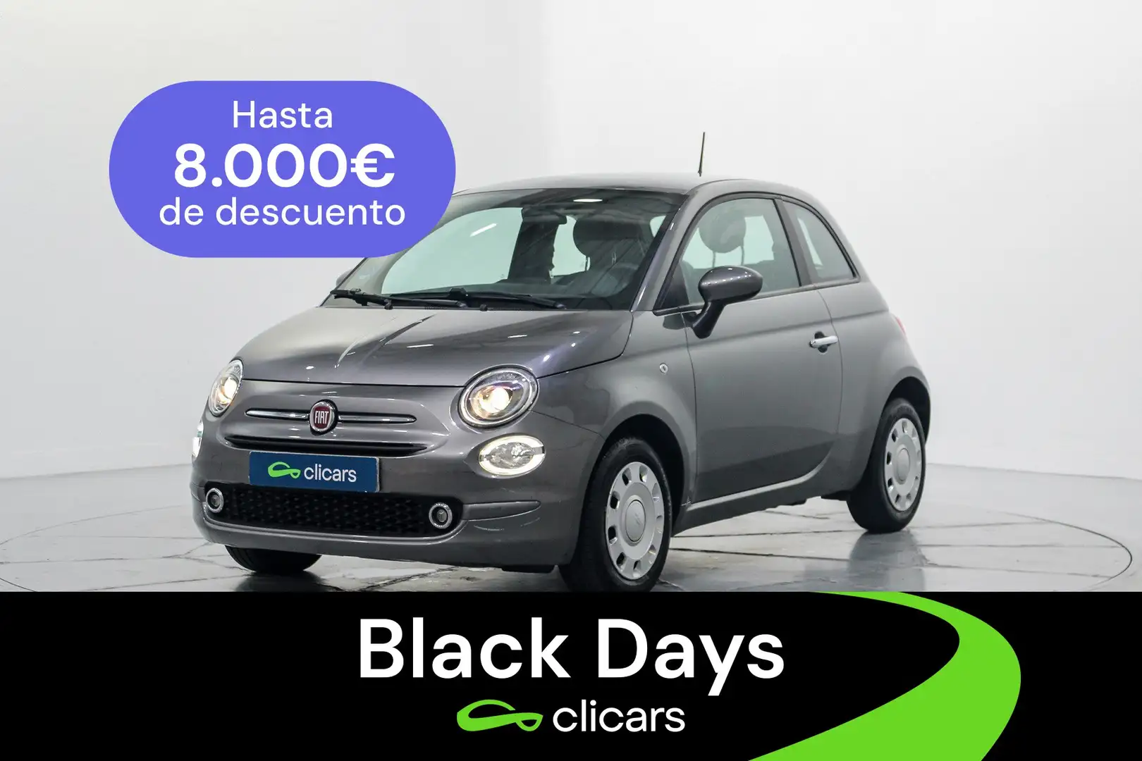 Fiat 500 1.0 Hybrid Cult 52kW Grijs - 1