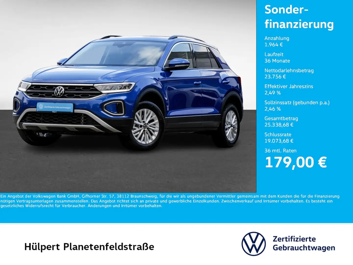 Volkswagen T-Roc 1.5 LIFE NAVI ALU SITZHEIZUNG LED DAB+ Blauw - 1