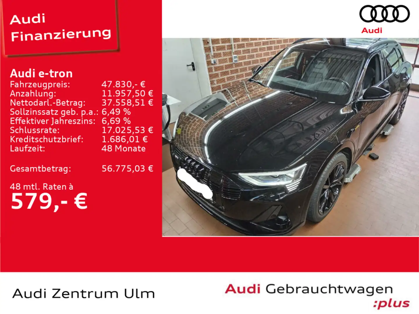 Audi e-tron S-Line black edition 55 qu 21 HuD PANO Schwarz - 1