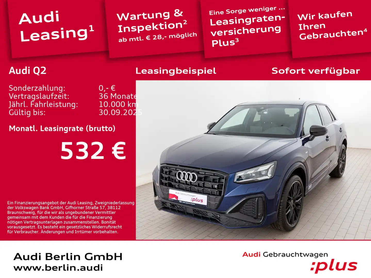 Audi Q2 S line 35 TFSI S tronic Niebieski - 1