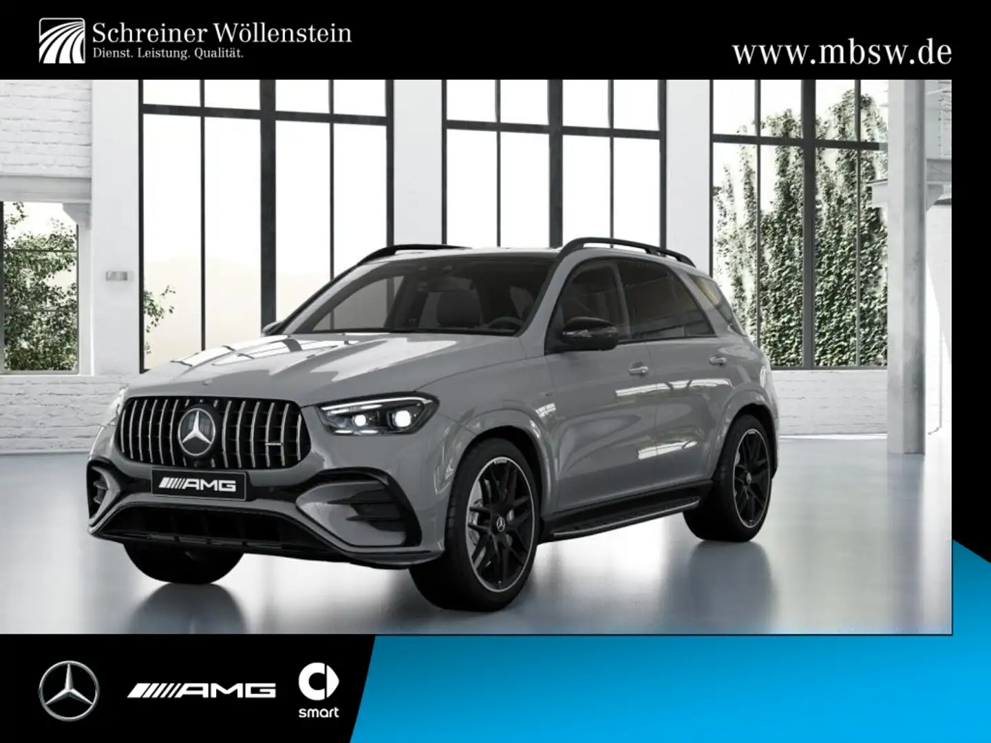Mercedes-Benz GLE 53 AMG HY 4m+ Night*AHK*Pano*Mbeam*Burmester Grau - 1