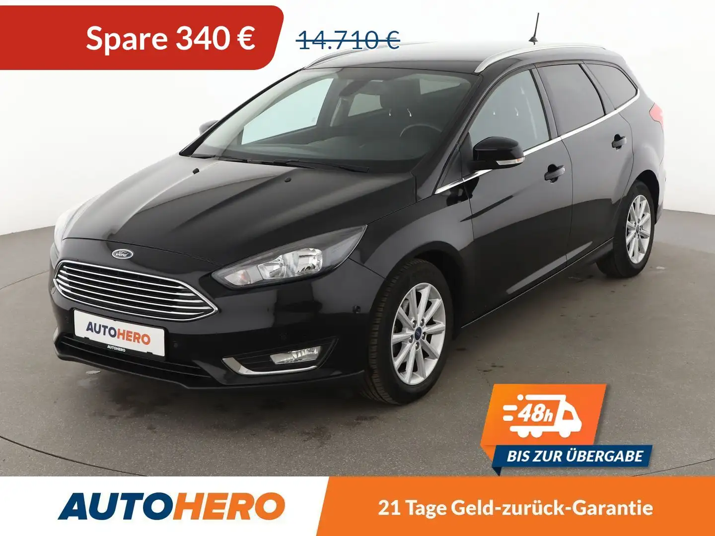 Ford Focus 1.0 EcoBoost Titanium Aut*NAVI*TEMPO*PDC*SHZ*AHK* Schwarz - 1