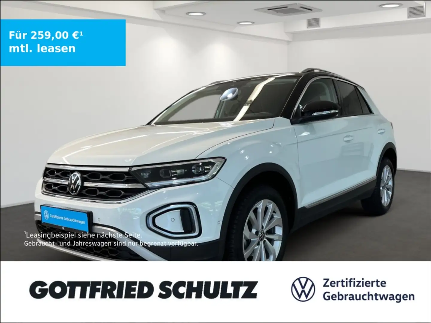 Volkswagen T-Roc 1.5 TSI DSG Style Navi ACC APP-Connect Leichtmetal Weiß - 1