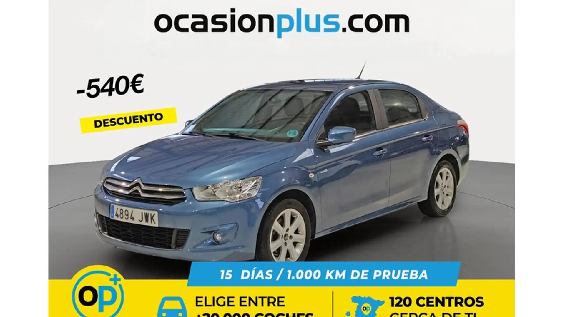 Citroen C-Elysée 1.6BlueHDi Exclusive 100 Azul - 1