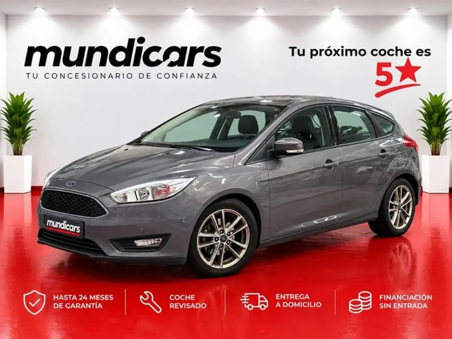 Ford Focus 1.0 Ecoboost Auto-S&S Trend+ 125 Gris - 1