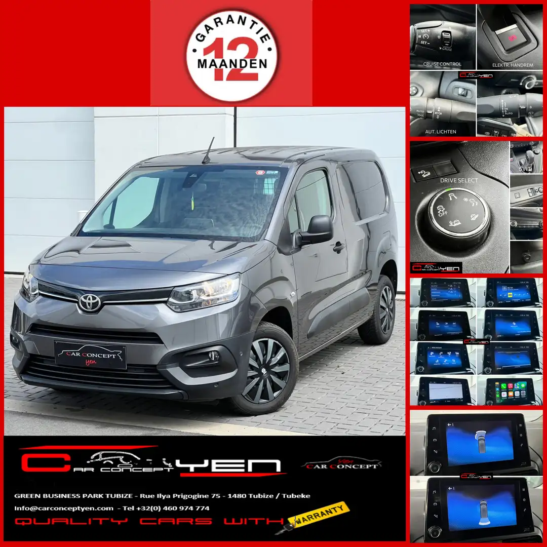 Toyota Proace City 1.5 D-4D*L1*CARPLAY*TTS*CRUISE*10.735€ excl.BTW Gris - 1
