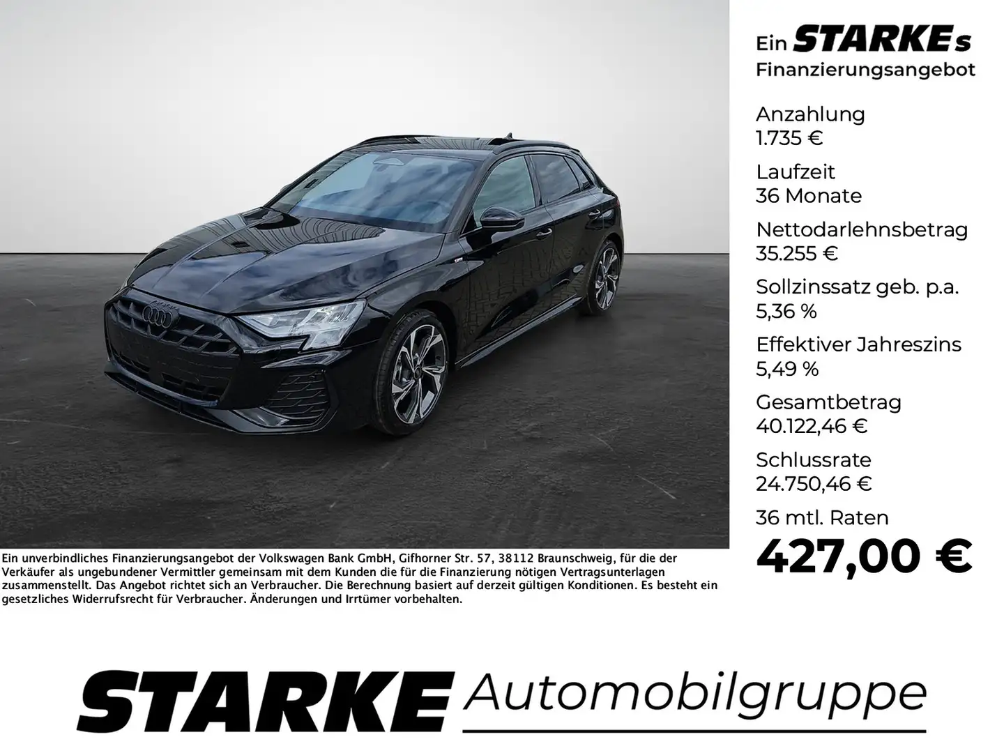 Audi A3 Sportback TFSI S tronic S line Navi SHZ RFK Amb... Noir - 1