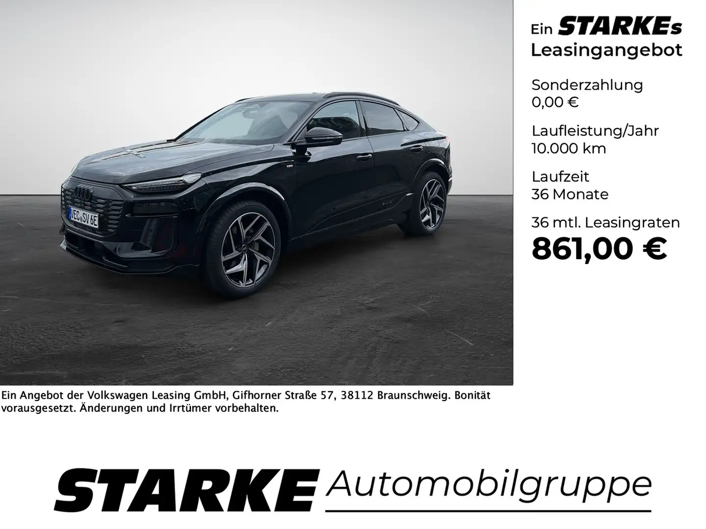 Audi Q6 e-tron Sportback quattro edition one grey Schwarz - 1