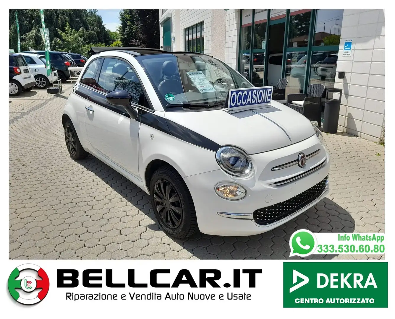 Fiat 500C 1.2 Cabrio Lounge 69cv Bílá - 1
