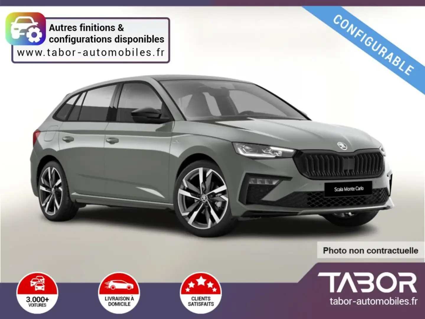 Skoda Scala TSI 116 Monte Pano Matrix Cam Kessy Bleu - 1