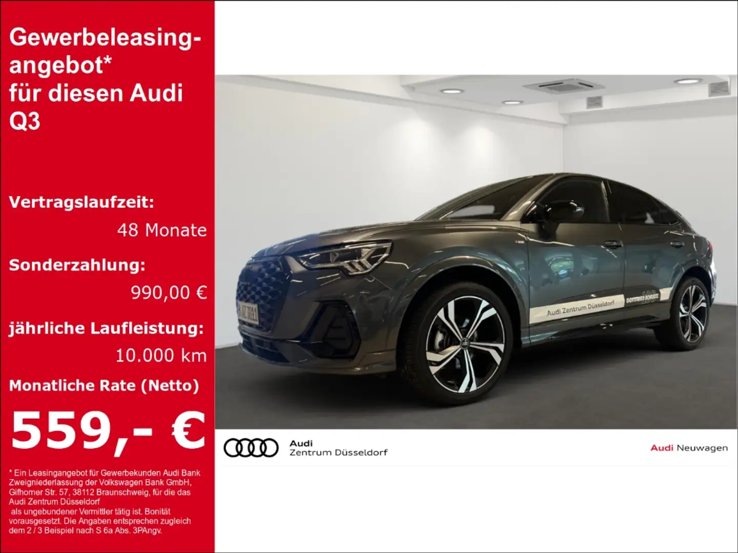 Audi Q3 SPORTBACK S LINE 35 TDI Pano Navi Leder Cockpit GE Grau - 1