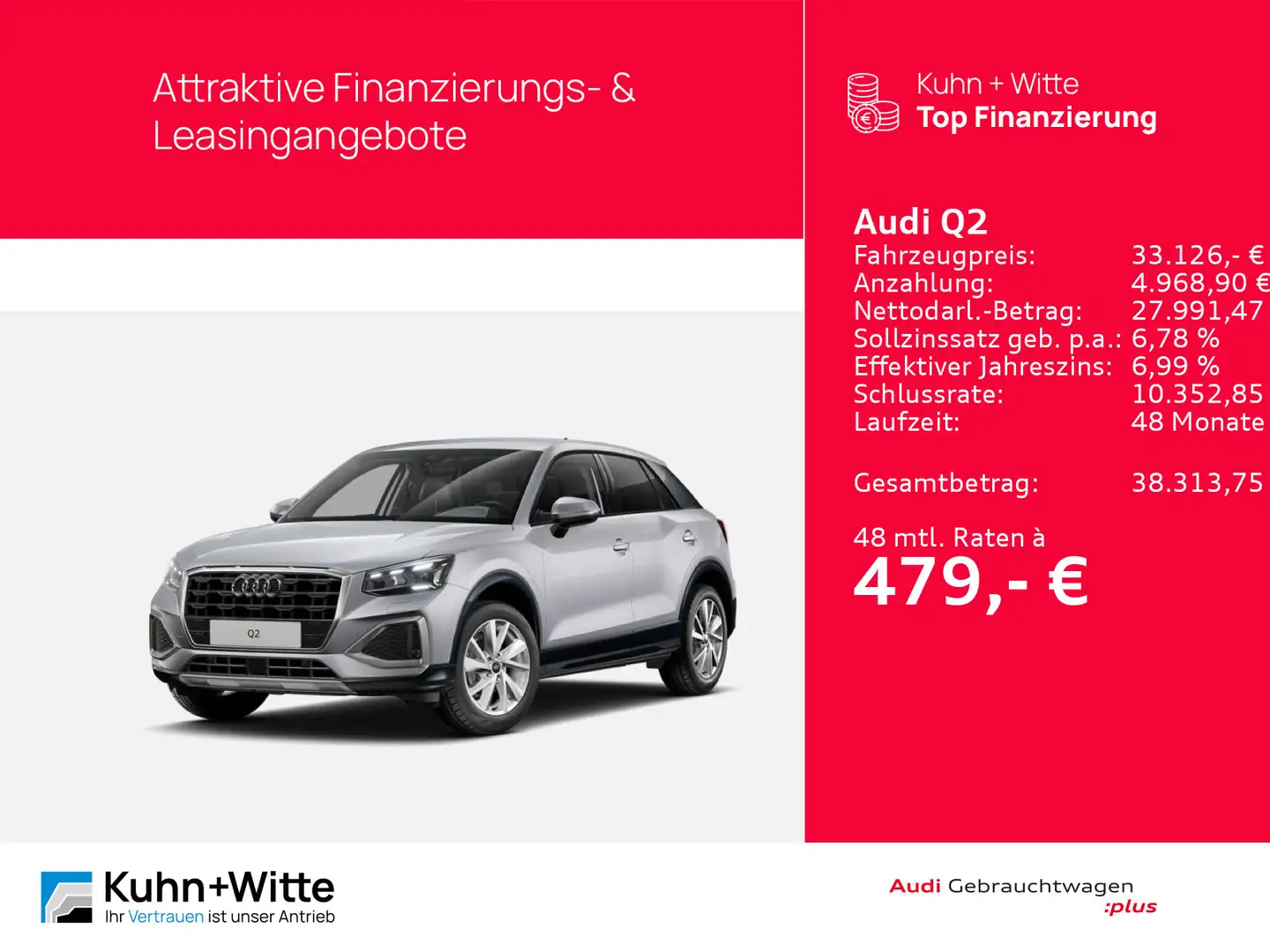 Audi Q2 Advanced 35 TFSI 110(150) kW(PS) S tronic Silber - 1