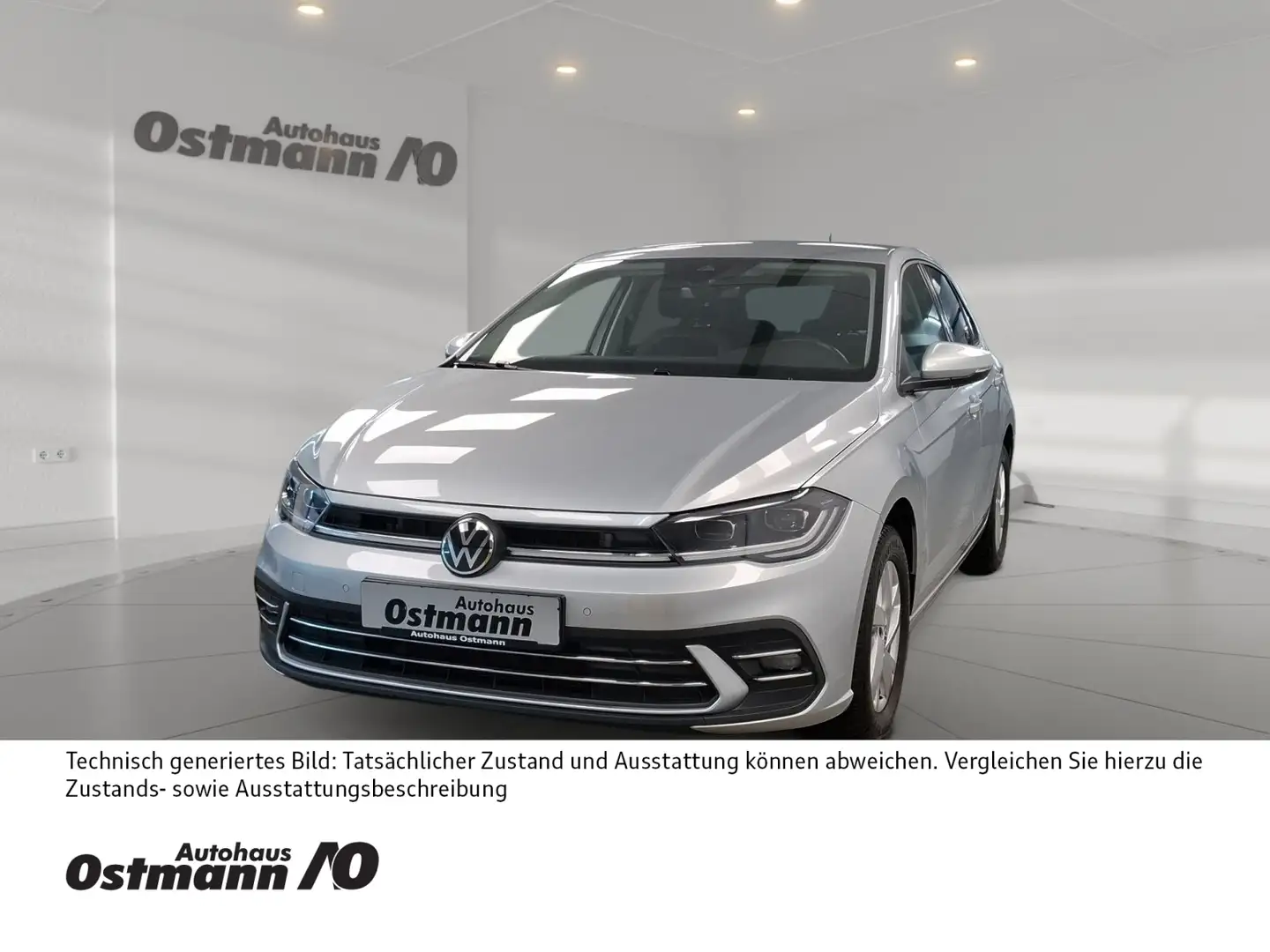 Volkswagen Polo VI 1.0 TSI Style Matrix ACC Navi 2xKlima SHZ Silber - 1