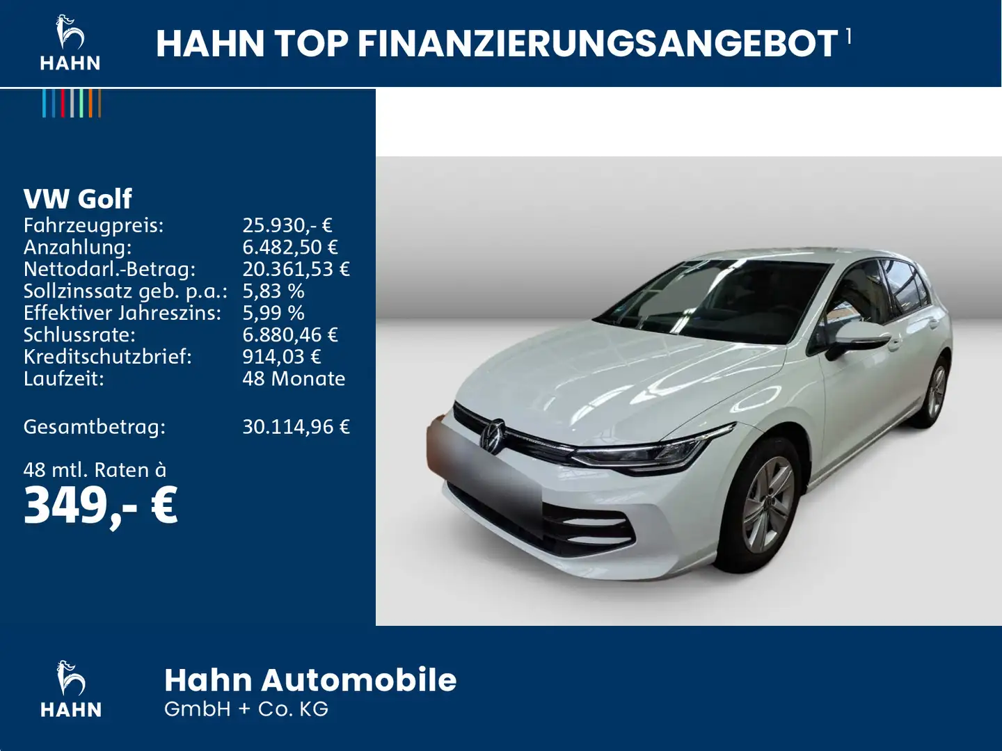 Volkswagen Golf VIII 1.5eTSI DSG Life LED Cam Navi Sitzheiz Weiß - 2